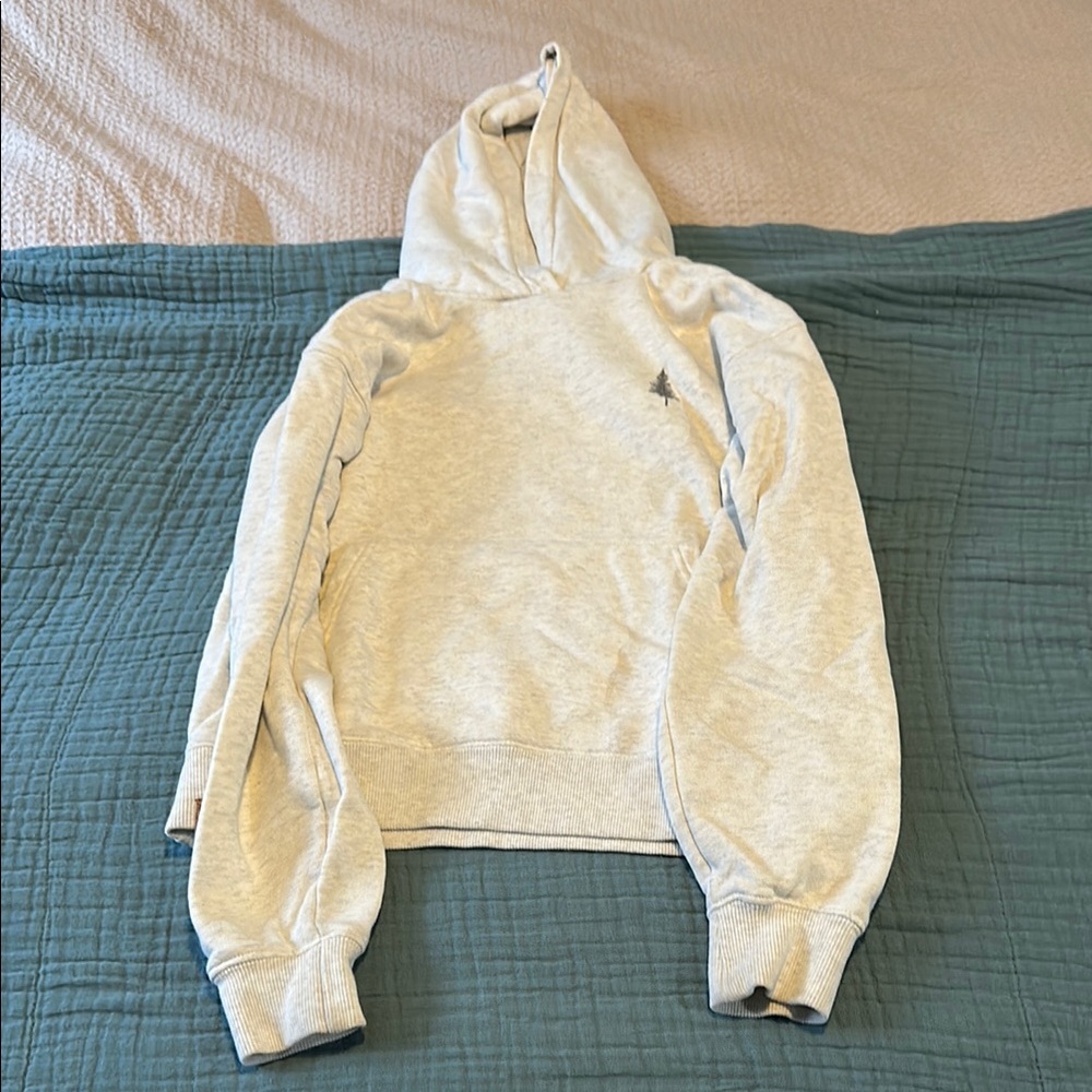 Tentree Gray Cropped Hoodie Sweatshirt